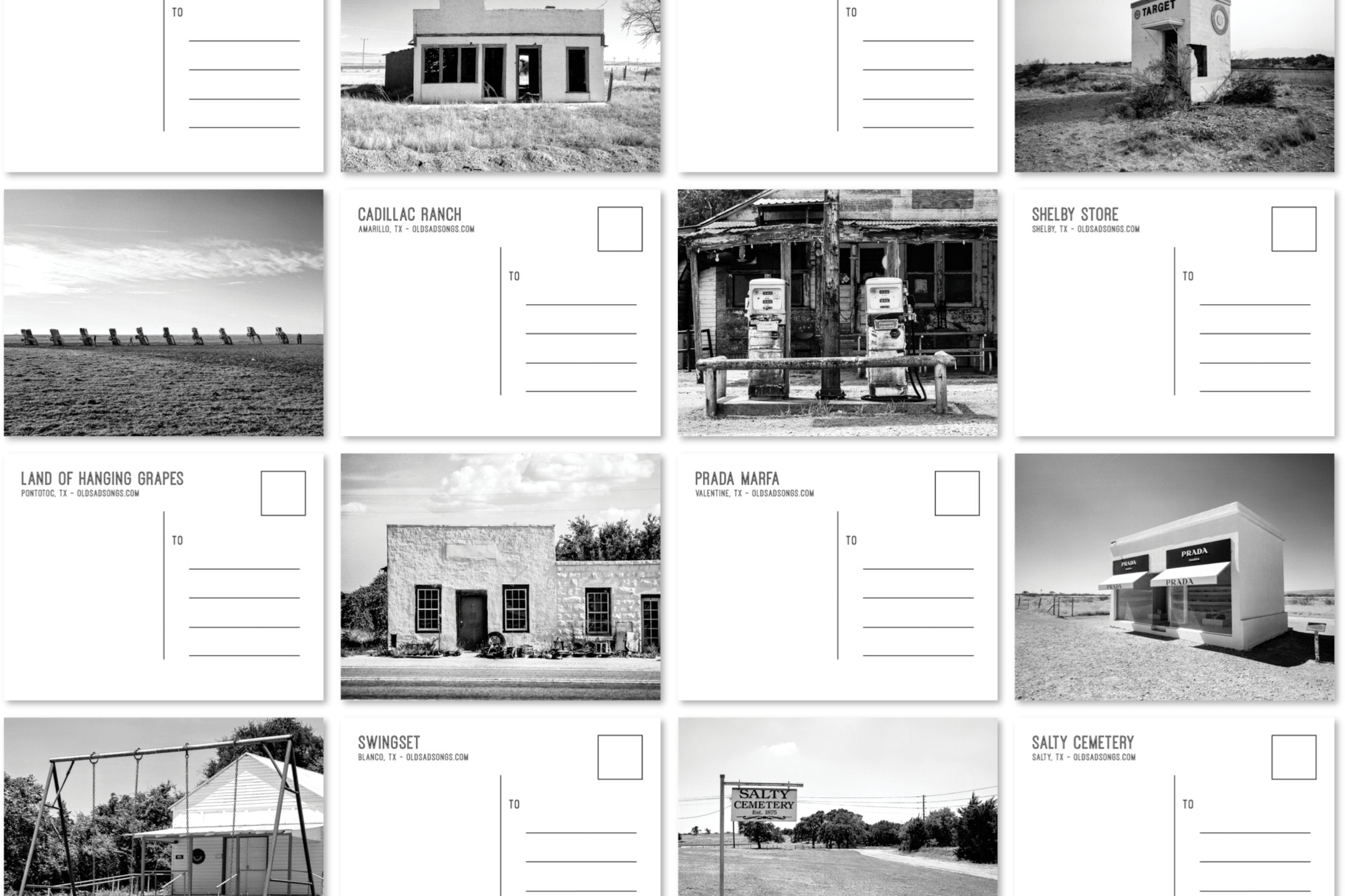 Old Sad Songs Photography Postcards