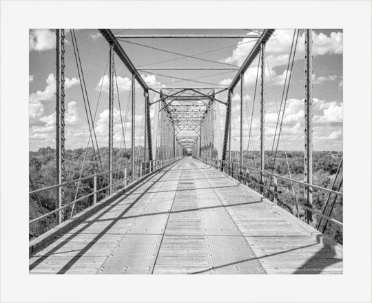 Old Sad Songs Photography - Waldrip Bridge, Again in Contemporary White Frame