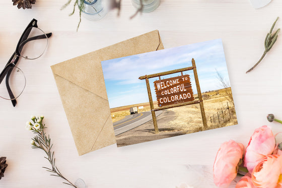 Colorado, A Welcome Sign Folded Cards