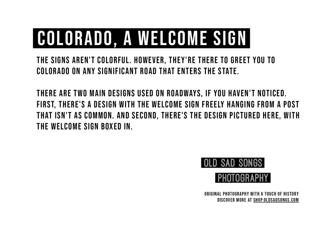 Colorado, A Welcome Sign Folded Cards