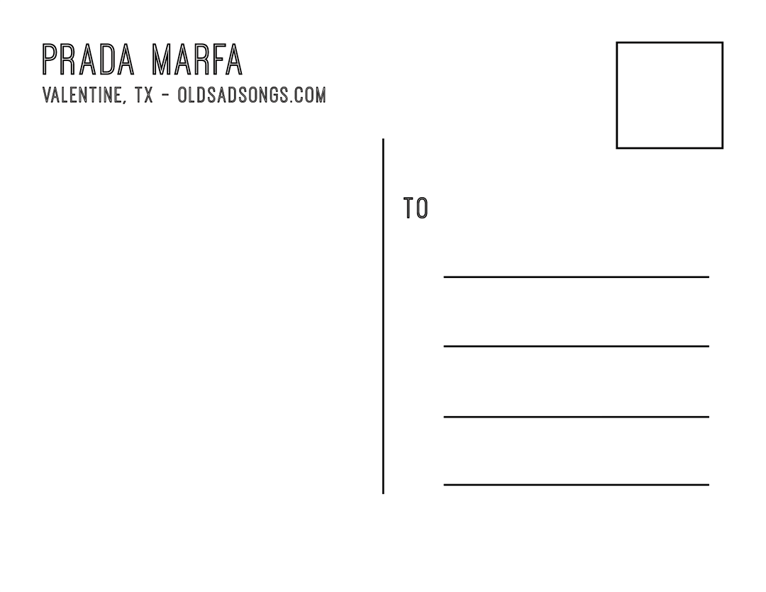 Prada Marfa Postcard