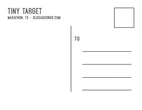Tiny Target Postcards