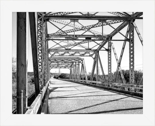 Old Sad Songs Photography - Johnson Creek Bridge To Nowhere in Contemporary White Frame