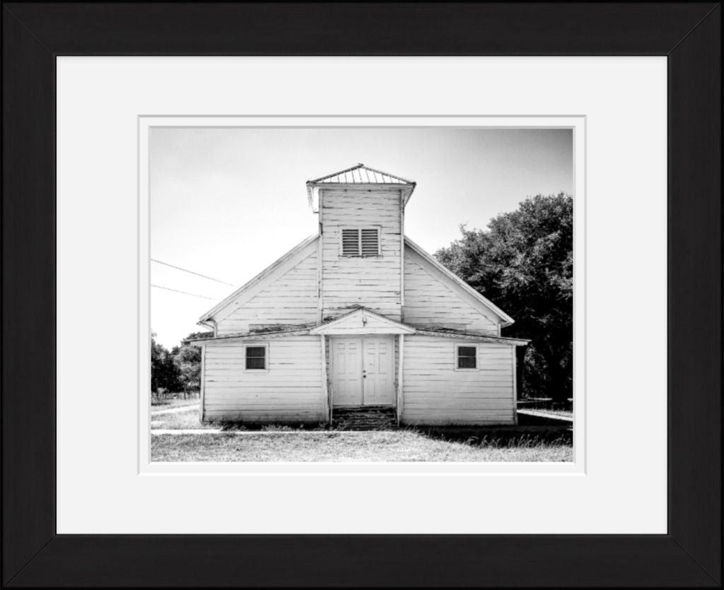 Old Sad Songs Photography - Mount Olive Baptist Church in Classic Black Frame