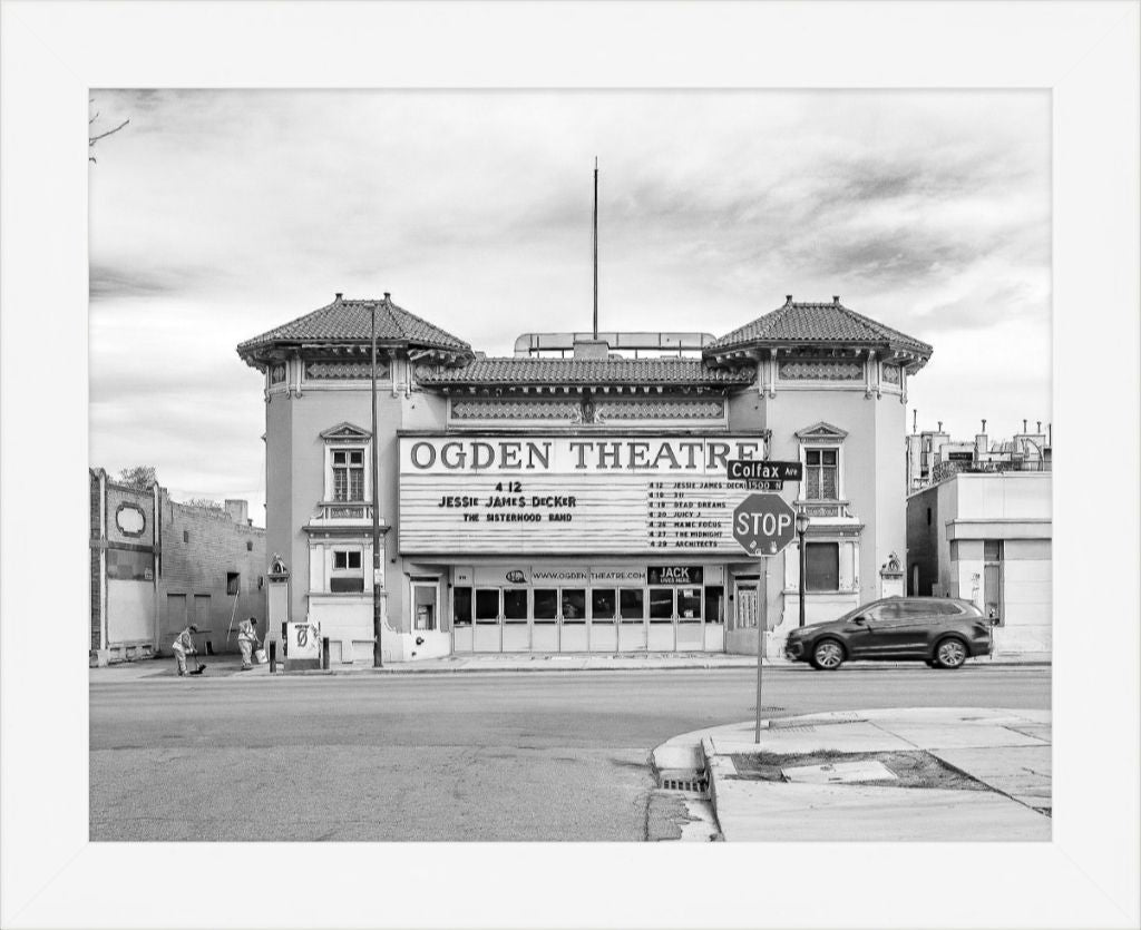 Old Sad Songs Photography - Ogden Theatre in Contemporary White Frame
