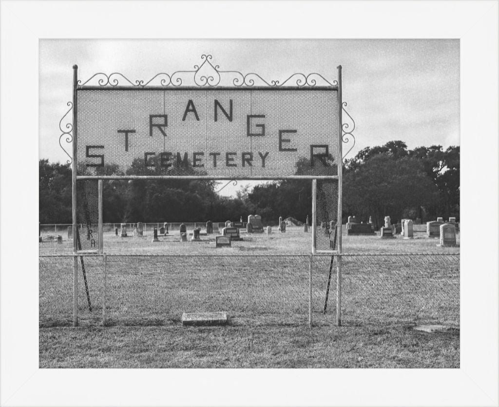 Old Sad Songs Photography - Stranger Cemetery in Contemporary White Frame