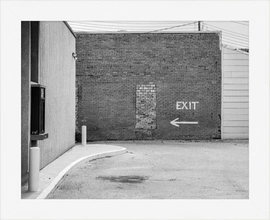 Old Sad Songs Photography - Exit Arrow in Contemporary White Frame