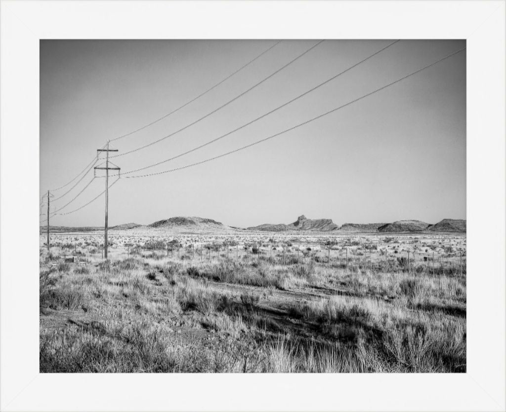 Old Sad Songs Photography - Marfa Lights Viewing Area in Contemporary White Frame