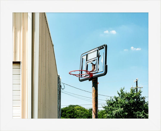 Old Sad Songs Photography - Slam Dunk in Contemporary White Frame