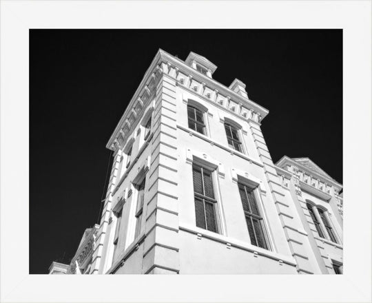 Old Sad Songs Photography - Presidio County Courthouse in Contemporary White Frame