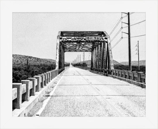 Old Sad Songs Photography - Crossing The Pecos in Contemporary White Frame