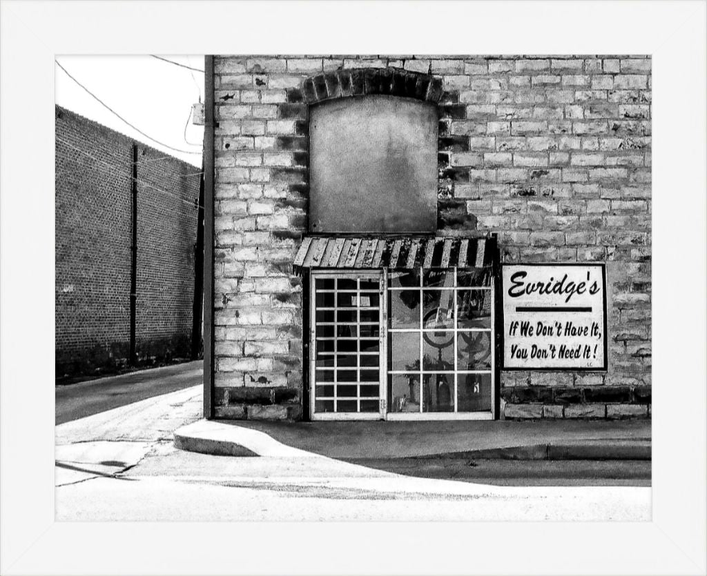 Old Sad Songs Photography - Evridge's Furniture in Contemporary White Frame