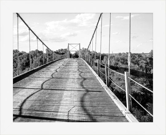 Old Sad Songs Photography - Regency Suspension Bridge in Contemporary White Frame