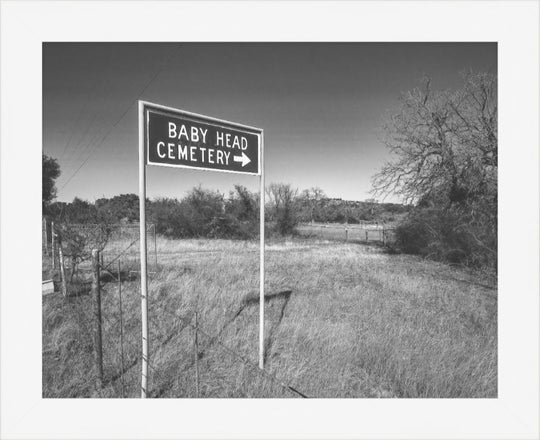 Old Sad Songs Photography - Baby Head Cemetery in Contemporary White Frame