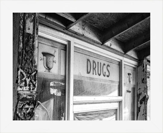 Old Sad Songs Photography - Drugs in Contemporary White Frame