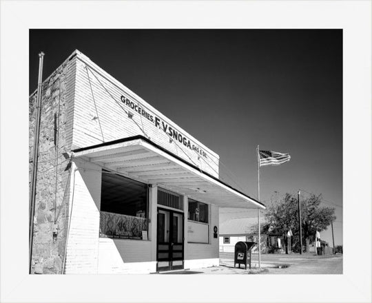 Old Sad Songs Photography - Panna Maria Post Office in Contemporary White Frame