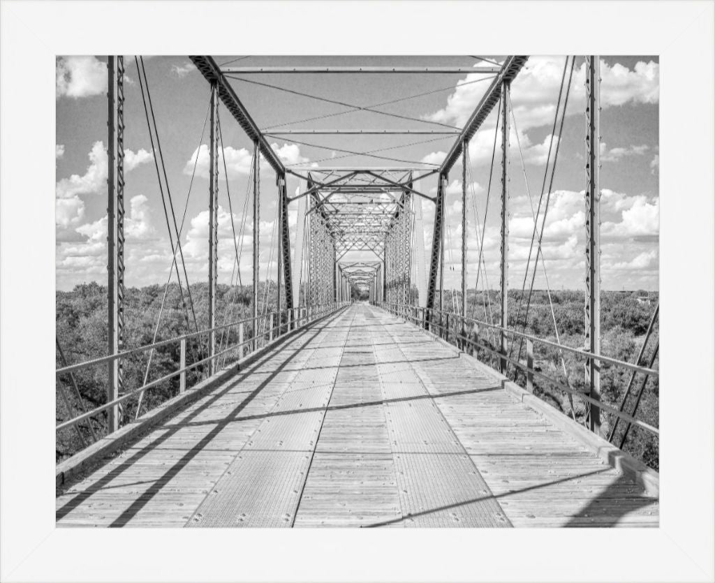 Old Sad Songs Photography - Waldrip Bridge, Again in Contemporary White Frame