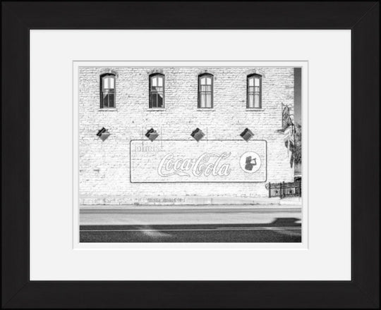 Old Sad Songs Photography - Hico Upstairs Inn On Pecan Street in Classic Black Frame