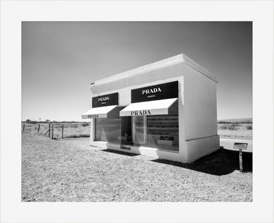 Old Sad Songs Photography - Prada Marfa in Contemporary White Frame