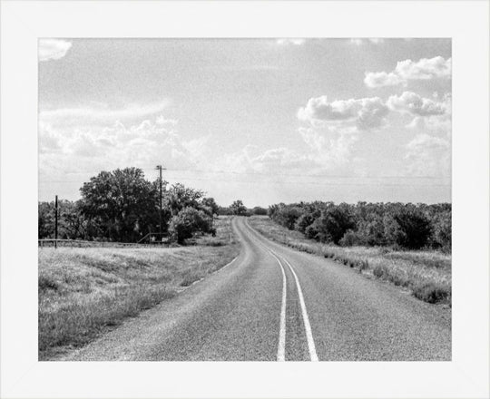 Old Sad Songs Photography - Road To Saint John Lutheran Church in Contemporary White Frame