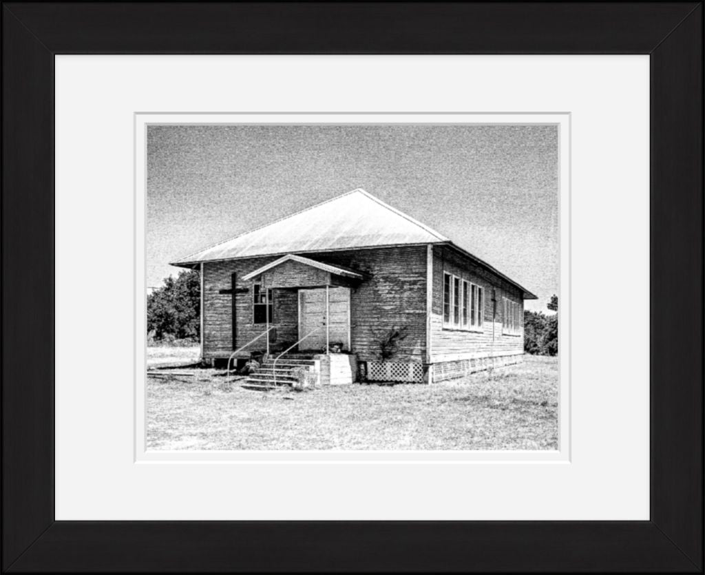 Old Sad Songs Photography - Beaukiss Community Church in Classic Black Frame