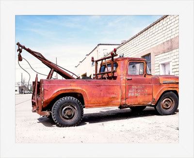 Old Sad Songs Photography - Granger Auto Supply in Contemporary White Frame