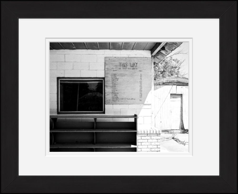 Old Sad Songs Photography - This Way US HWY 77 South in Classic Black Frame