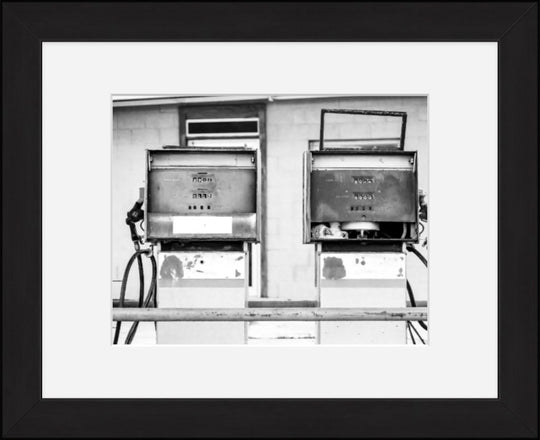 Old Sad Songs Photography - Gilbarco Trimline Gas Pumps in Classic Black Frame