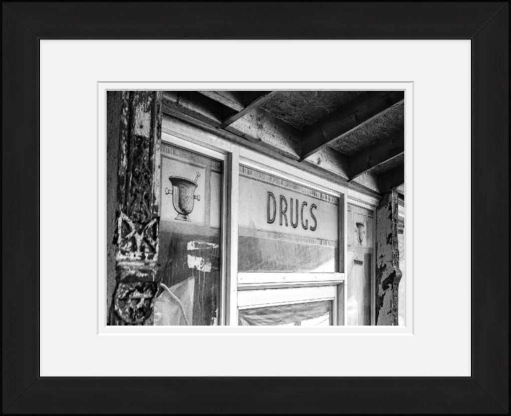 Old Sad Songs Photography - Drugs in Classic Black Frame
