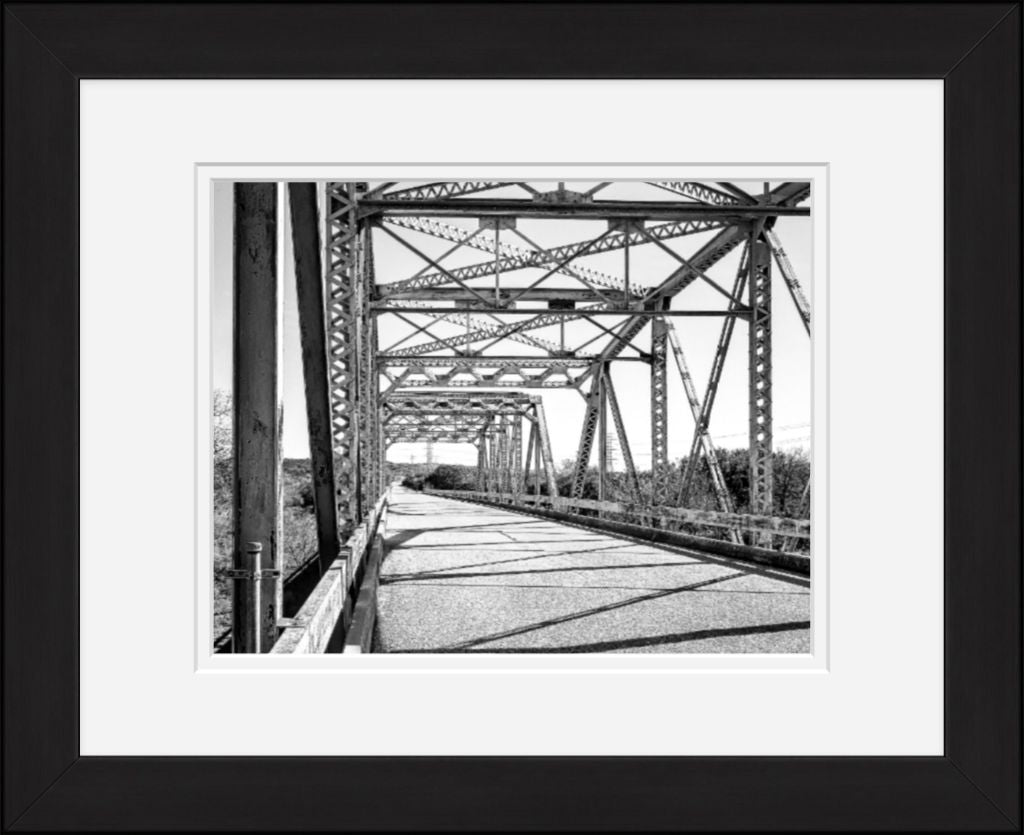 Old Sad Songs Photography - Johnson Creek Bridge To Nowhere in Classic Black Frame