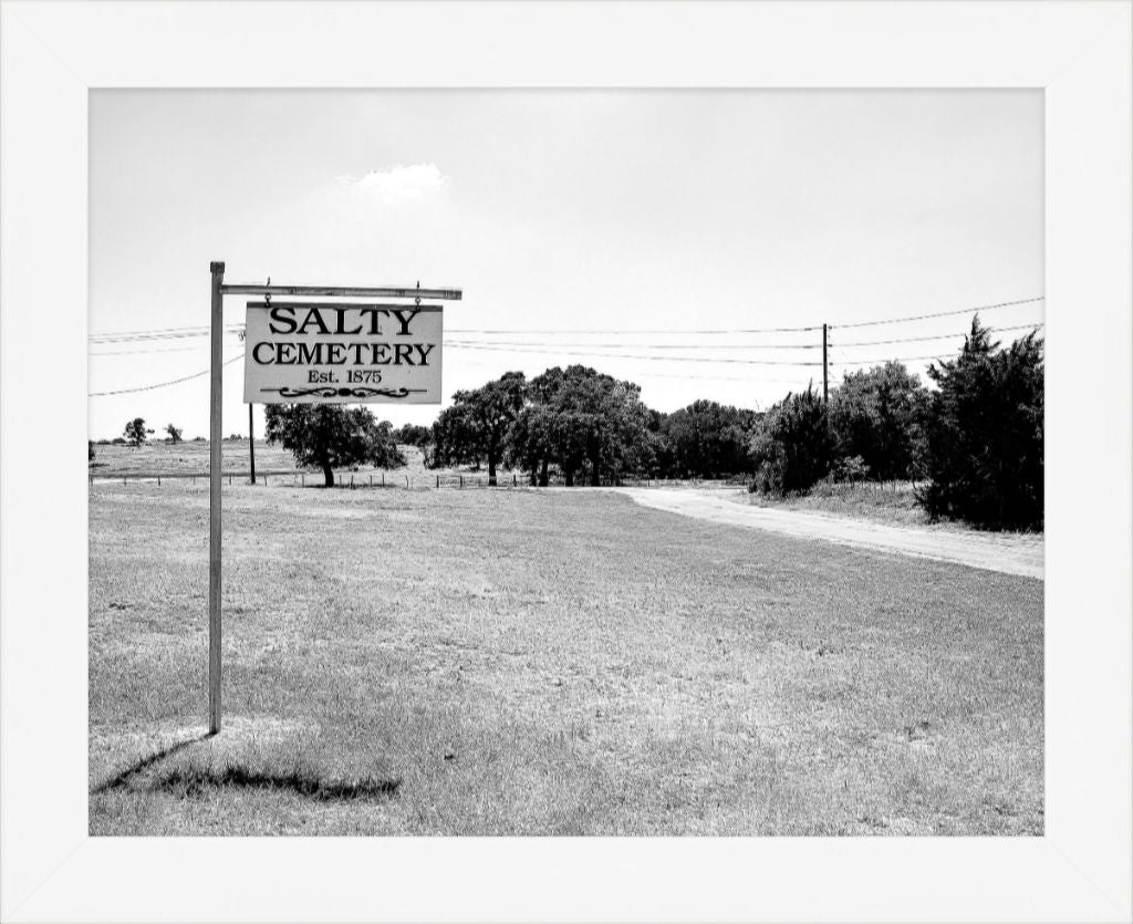Old Sad Songs Photography - Salty Cemetery in Contemporary White Frame
