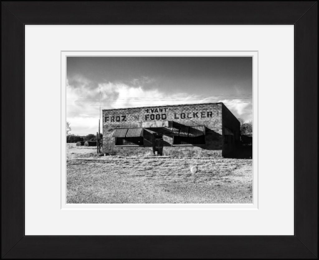 Old Sad Songs Photography - Evant Frozen Food Locker in Classic Black Frame