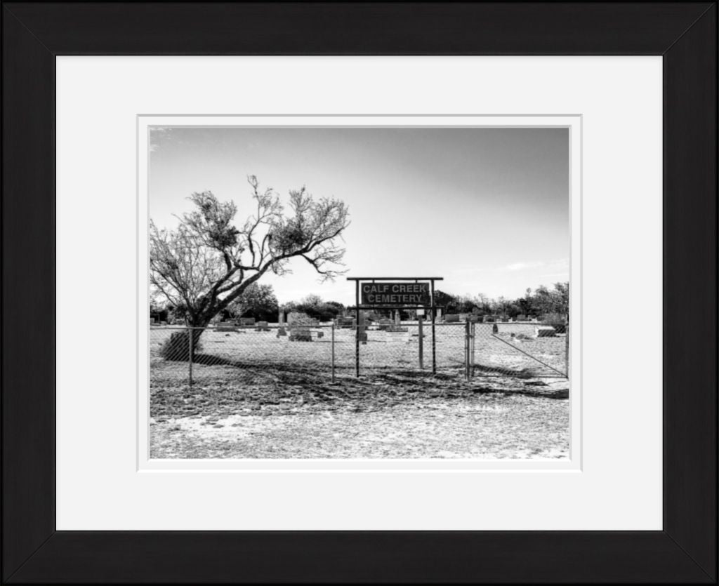 Old Sad Songs Photography - Calf Creek Cemetery in Classic Black Frame