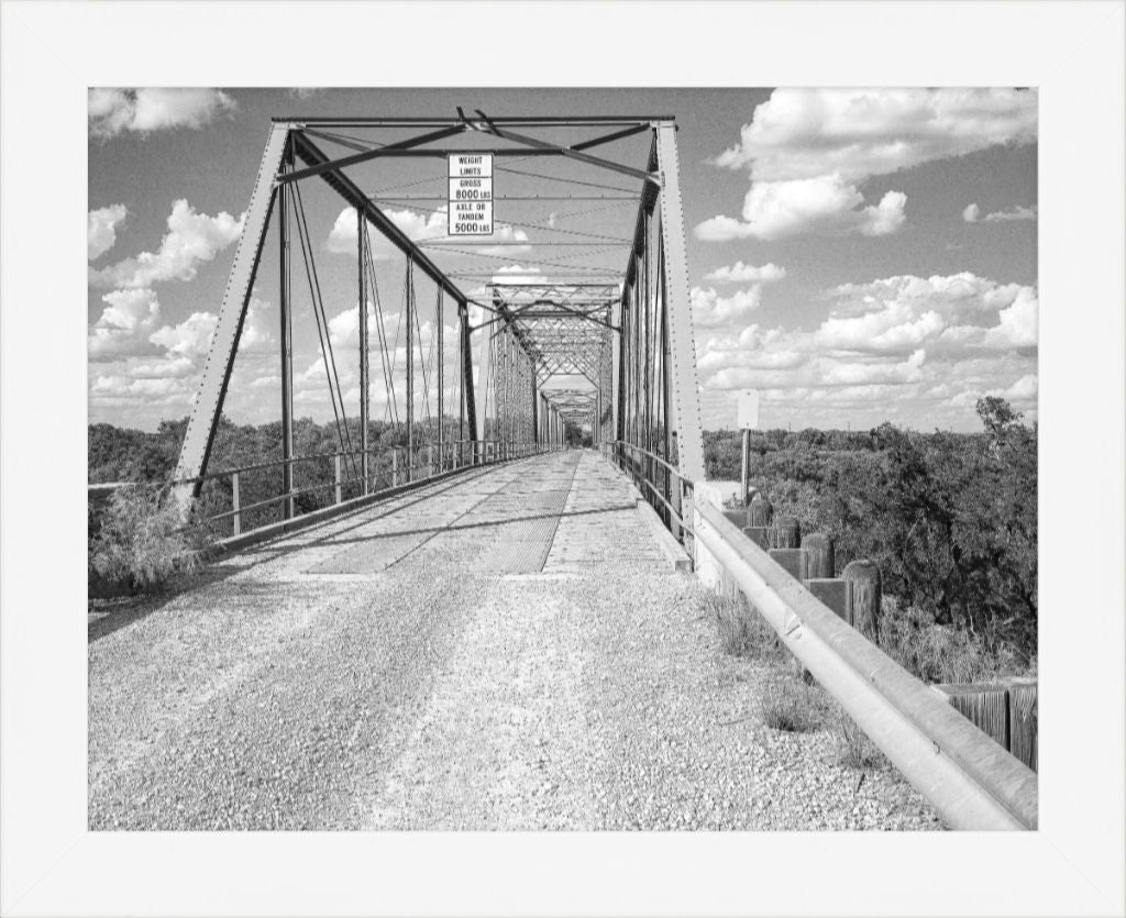 Old Sad Songs Photography - Waldrip Bridge in Contemporary White Frame