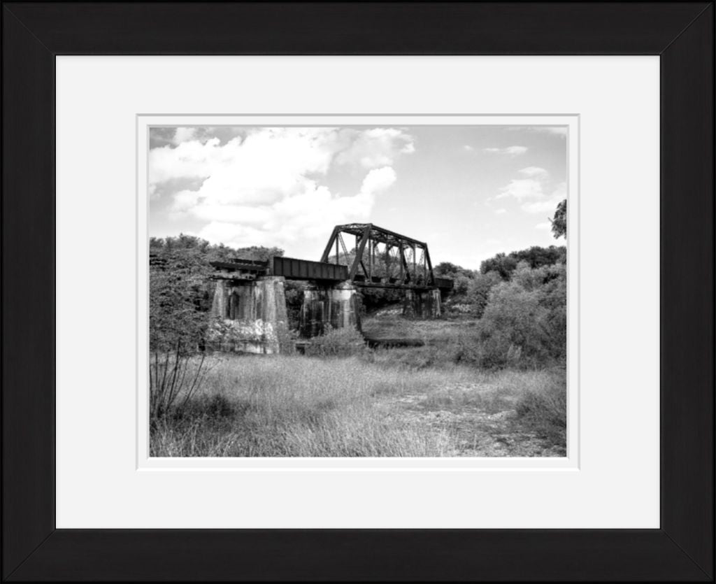 Old Sad Songs Photography - Railroad Crossing Cibolo Creek in Classic Black Frame