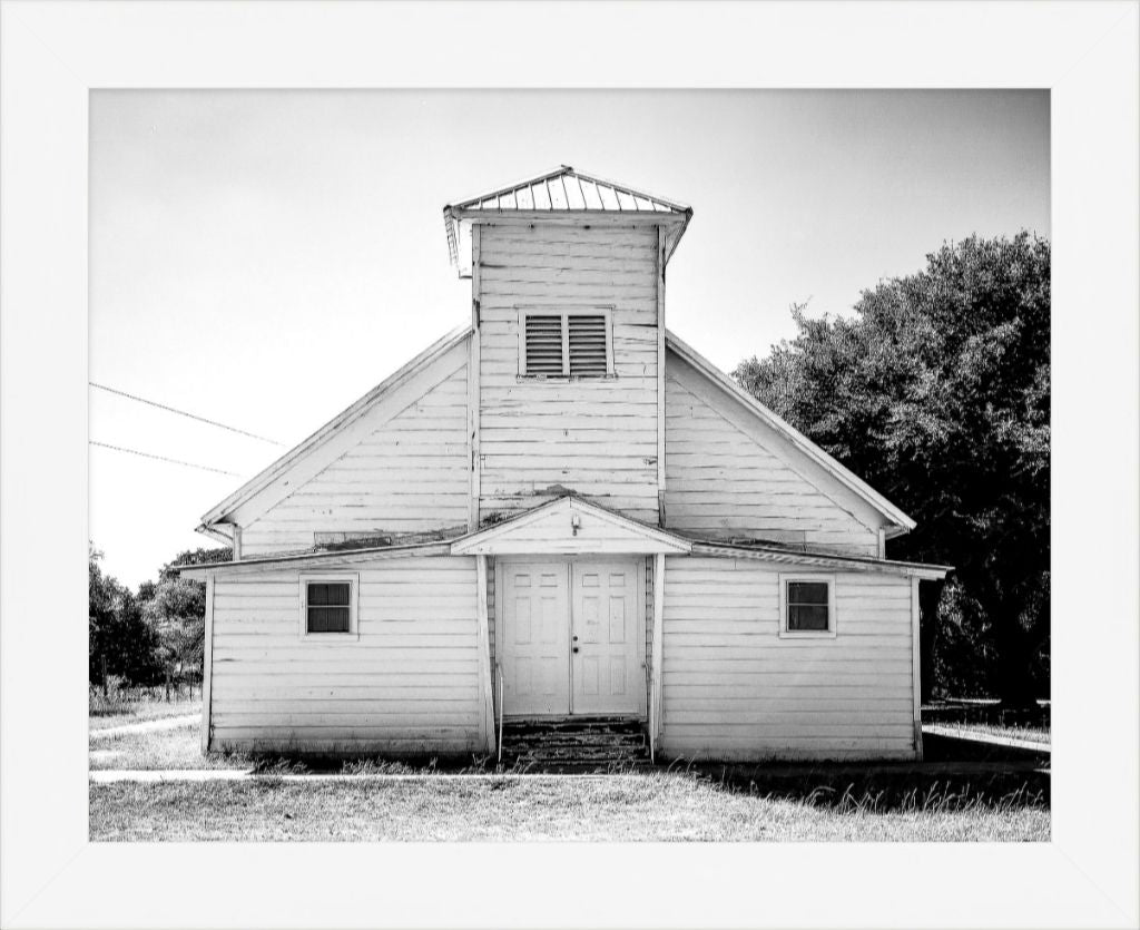 Old Sad Songs Photography - Mount Olive Baptist Church in Contemporary White Frame