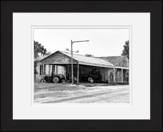 Old Sad Songs Photography - Tractor Parking in Classic Black Frame