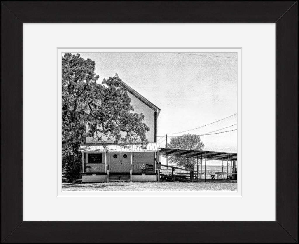 Old Sad Songs Photography - Post Oak Island Beaukiss Lodge No. 181 in Classic Black Frame