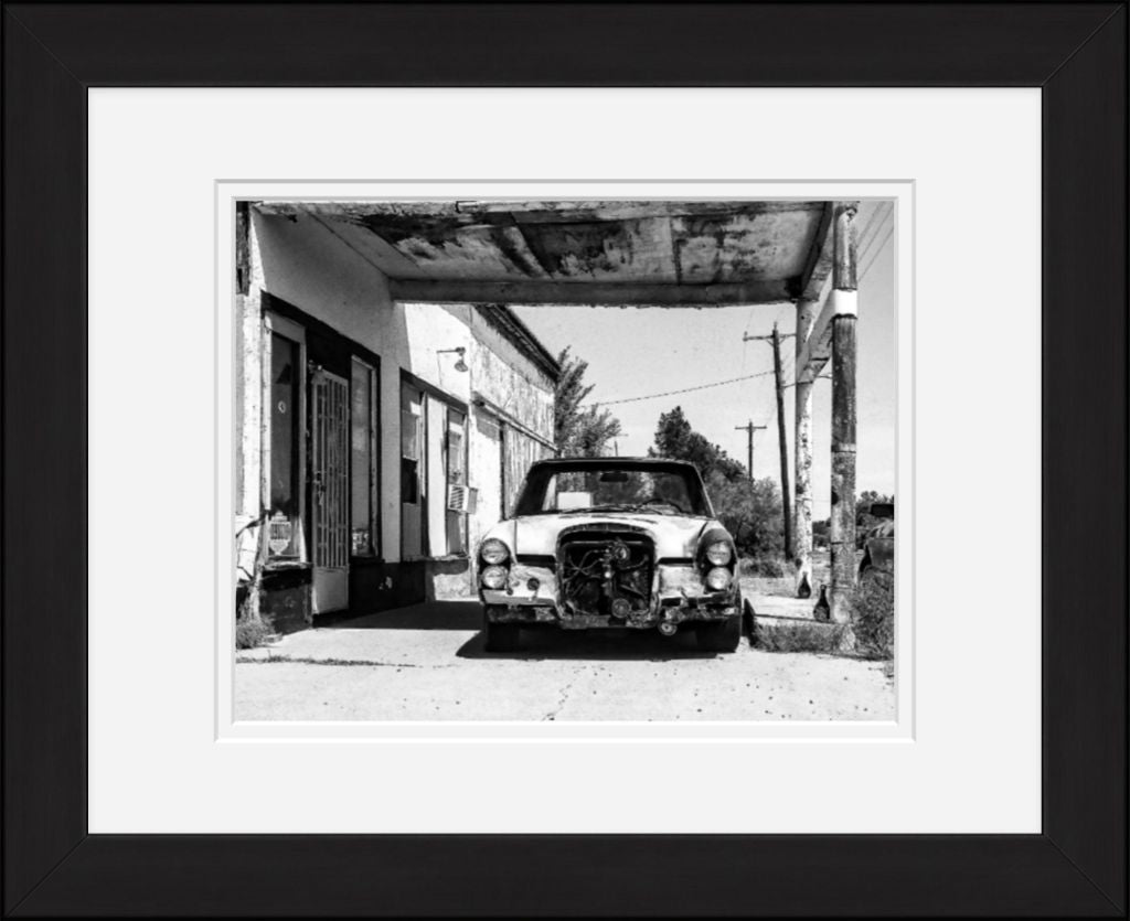 Old Sad Songs Photography - Quick Stop Has Standard Oil Products in Classic Black Frame