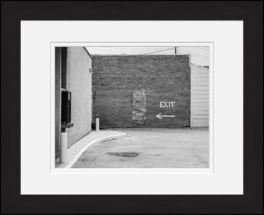 Old Sad Songs Photography - Exit Arrow in Classic Black Frame
