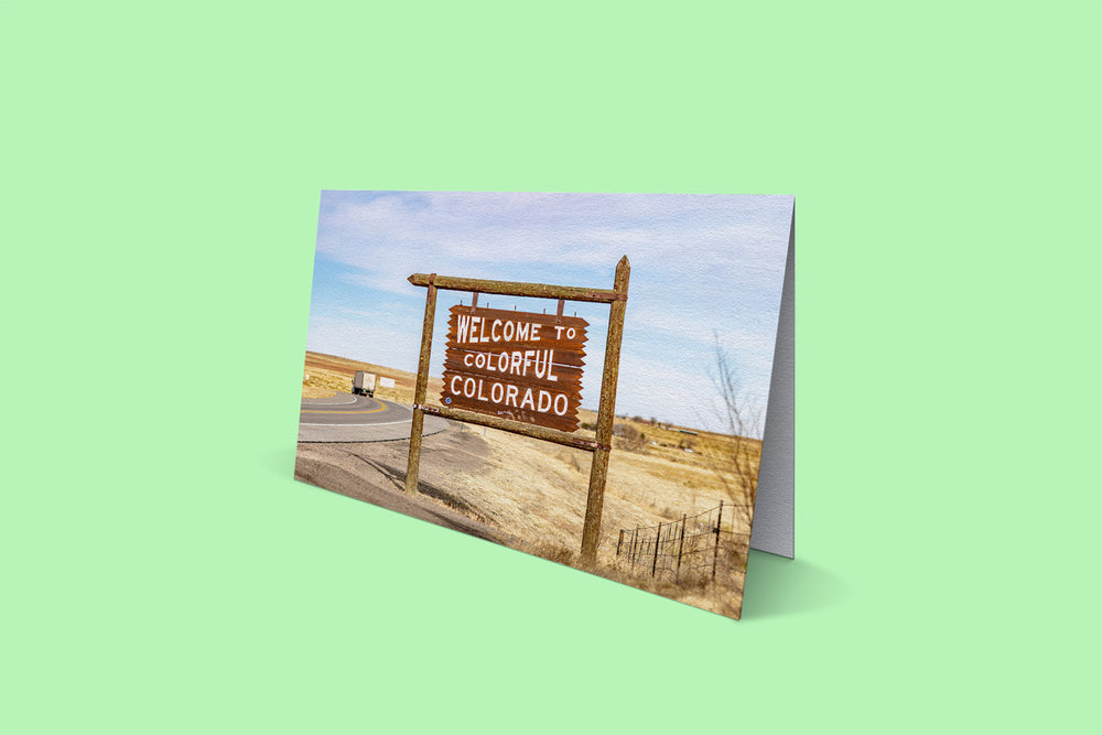 Colorado, A Welcome Sign Folded Cards