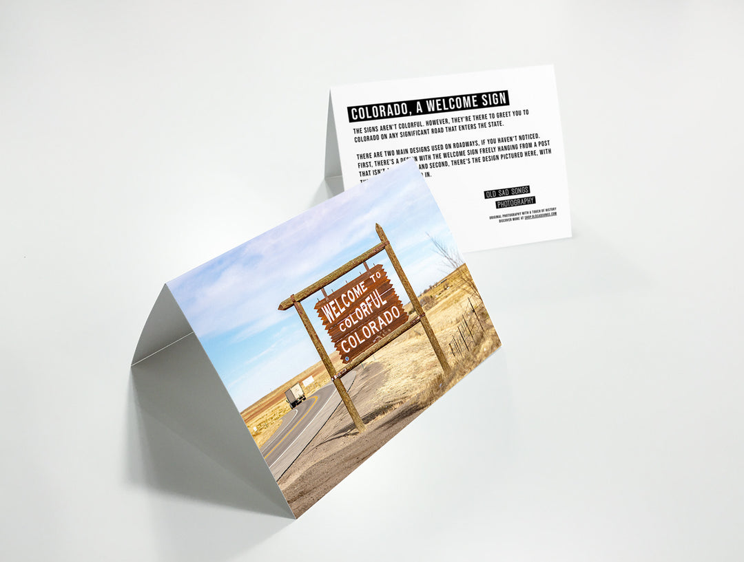 Colorado, A Welcome Sign Folded Cards