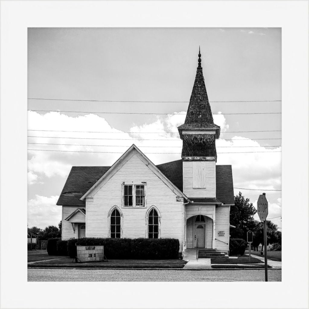 Old Sad Songs Photography - Abbott Methodist Church - Contemporary White Frame