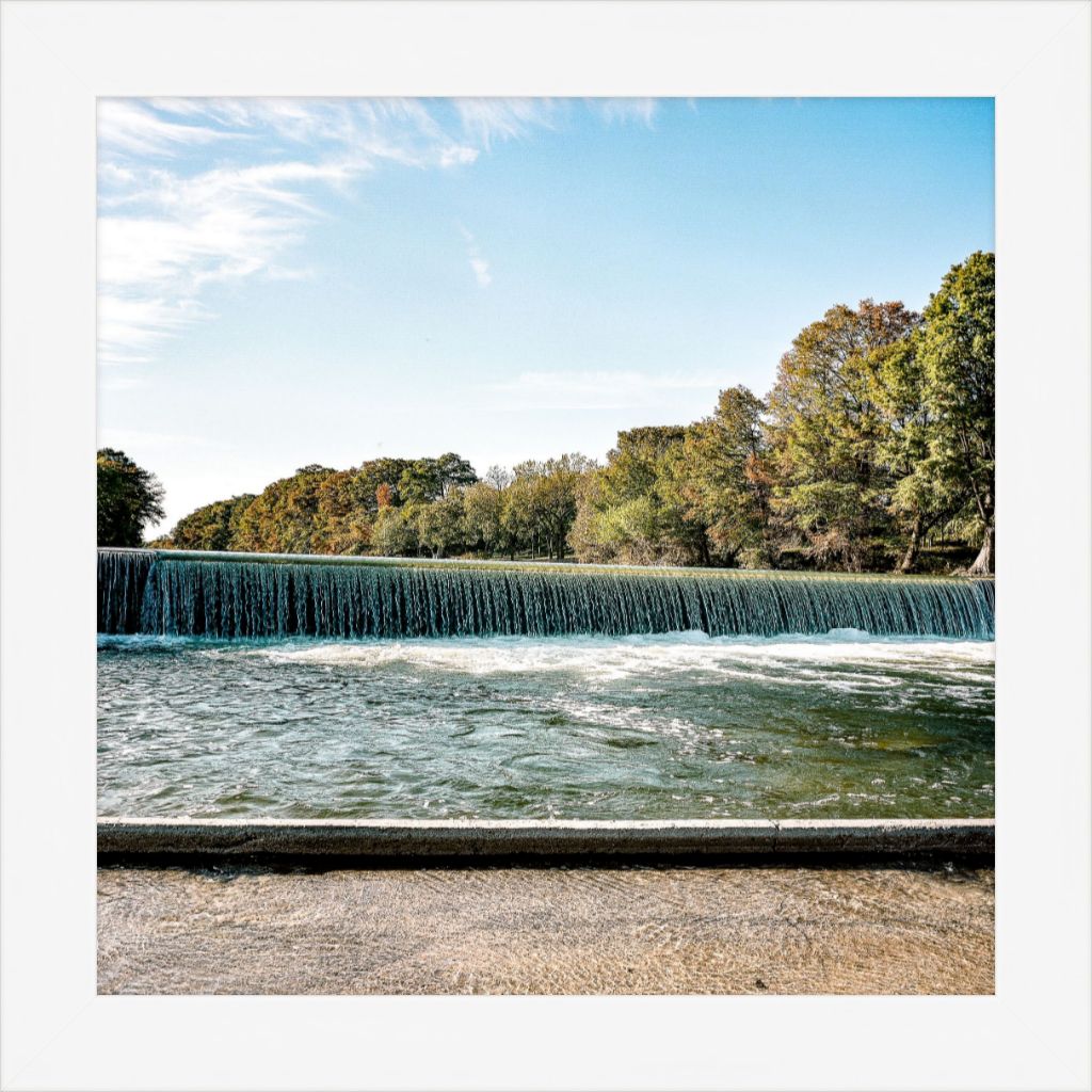 Old Sad Songs Photography - Lions Park Dam - Contemporary White Frame