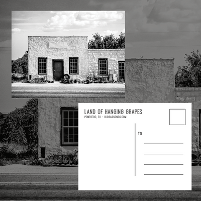 Land Of Hanging Grapes Postcard | Pontotoc, Texas