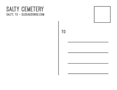Salty Cemetery Postcard | Salty, Texas
